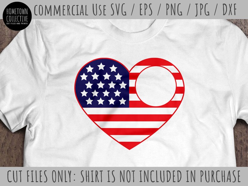 Download 4th Of July Svg American Flag Heart America Monogram Svg Etsy