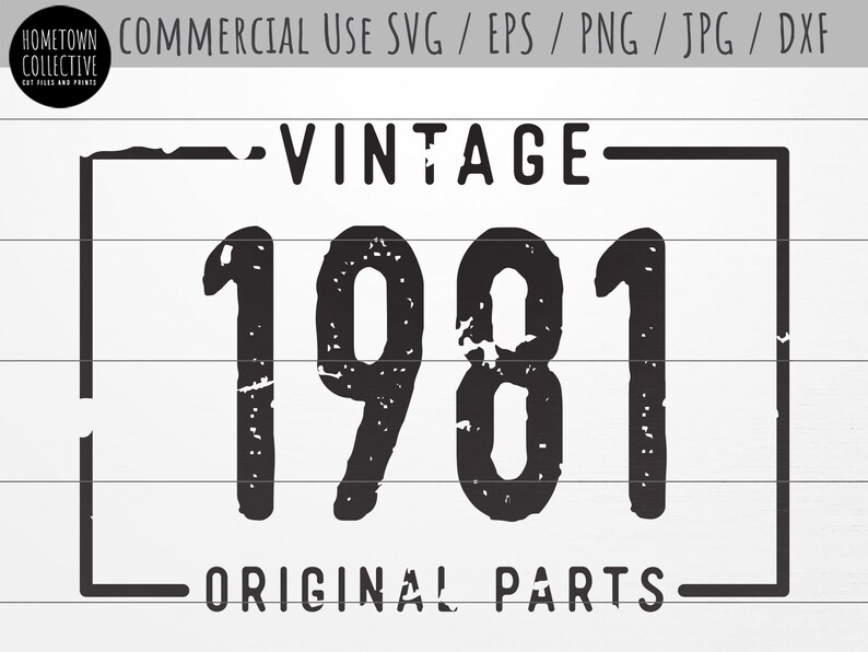 Download Birthday Svg Vintage 1981 Svg Original Parts Svg Funny | Etsy