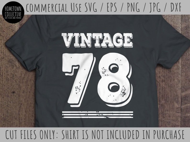 Download Birthday Svg Vintage 78 1978 Over The Hill 40th Birthday ...