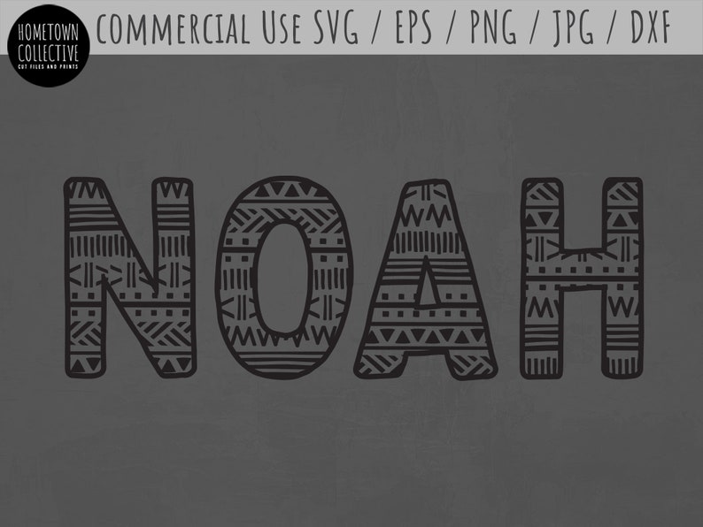 Download Noah Svg Boho SVG Cut File Baby Boy Name in Boho andTribal ...