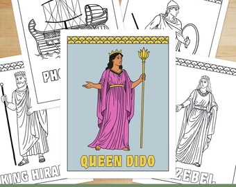 Phoenician Civilization Coloring Pages | Classical Education & Homeschool Curriculum Digital Printable History Files