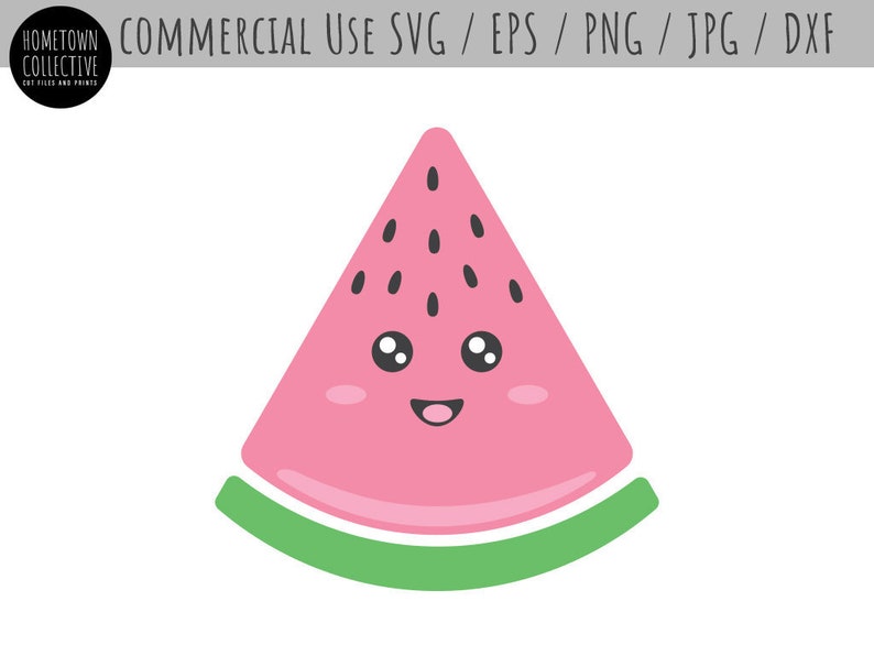 Download Kawaii Watermelon Svg Hello Summer Svg Eps Dxf Commercial ...