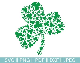 St Patrick's Day SVG, Shamrock SVG, Shamrock Cut File, Green svg, Shamrock Clip Art, Dxf, Svg for Cut Machines, Pdf, Dxf, Png