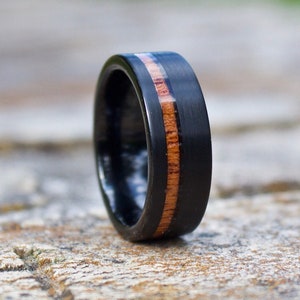 Wood Wedding Band Wooden Ring Wood Ring Koa Wood Ring Mens - Etsy
