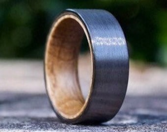 Whiskey Barrel Ring, Wood Wedding Band, Wooden Ring, Wood Ring, Wood Wedding Ring, Mens Wooden Ring, Mens Ring, Wood Ring Men, Whiskey Ring