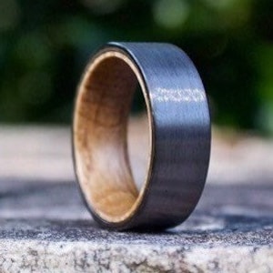 Whiskey Barrel Ring, Wood Wedding Band, Wooden Ring, Wood Ring, Wood Wedding Ring, Mens Wooden Ring, Mens Ring, Wood Ring Men, Whiskey Ring