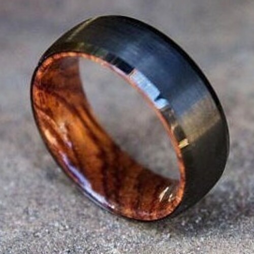 Wood Ring Wood Wedding Band Men Wooden Ring Mens Ring Wood Etsy