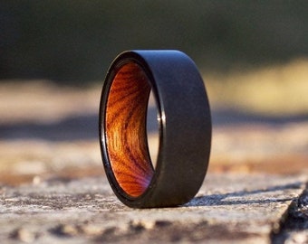 Wood Wedding Band Men, Wooden Ring, Wood Ring, Wood Wedding Ring, Mens Wooden Ring, Mens Ring, Black Wedding Band Wood, Wood Ring Mens