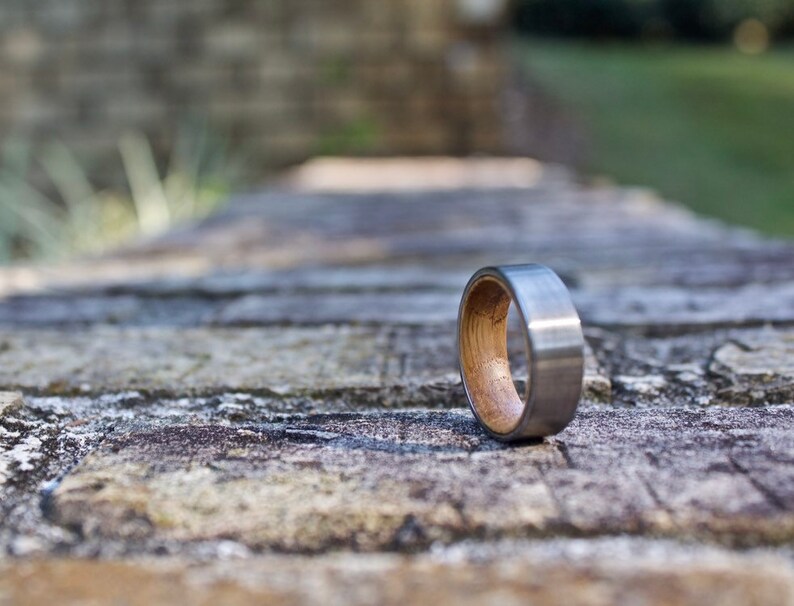 Mens Ring FREE Shipping Wooden Ring Wood Wedding Ring Wood Band Whiskey Barrel Ring Wood Wedding Band Mens Wooden Ring Wood Ring
