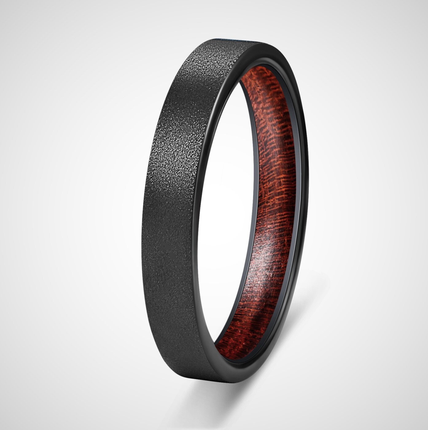 Handmade Custom Bloodwood Wooden Ring Wedding Ring Wood Wedding Band Mens  Wood Ring Unisex Gift for Him Her Natural Red Goth 