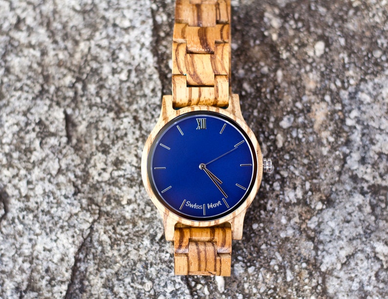 Mens Wood Watch, Wood Wrist Watch, Personalized Watch, Wooden Watches, Mens Watch, Wood Watch for Men, Engraved Wood Watch, Anniversary Gift image 3