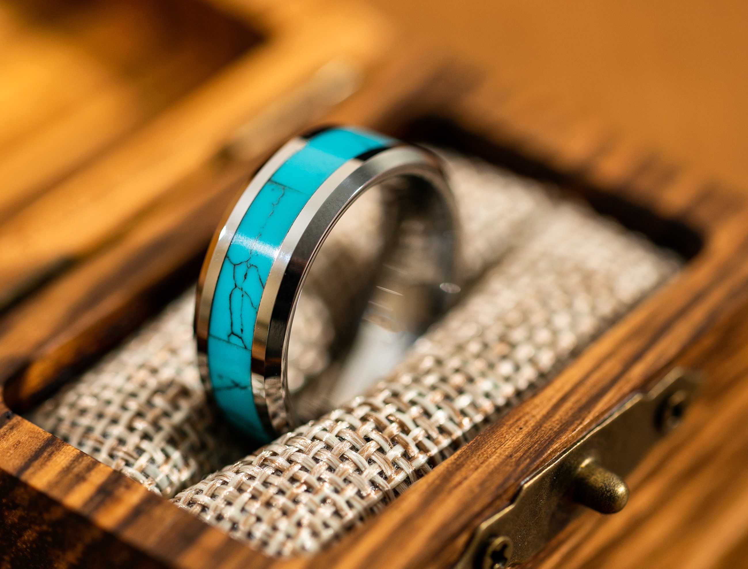 Wood and deals turquoise ring