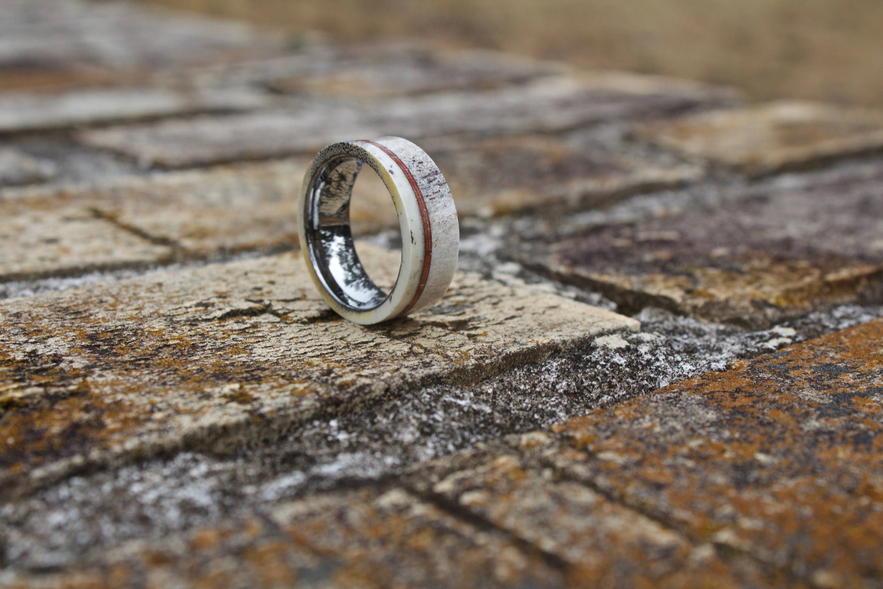 FREE Shipping Antler Ring Mens Antler Ring Antler Wedding Etsy