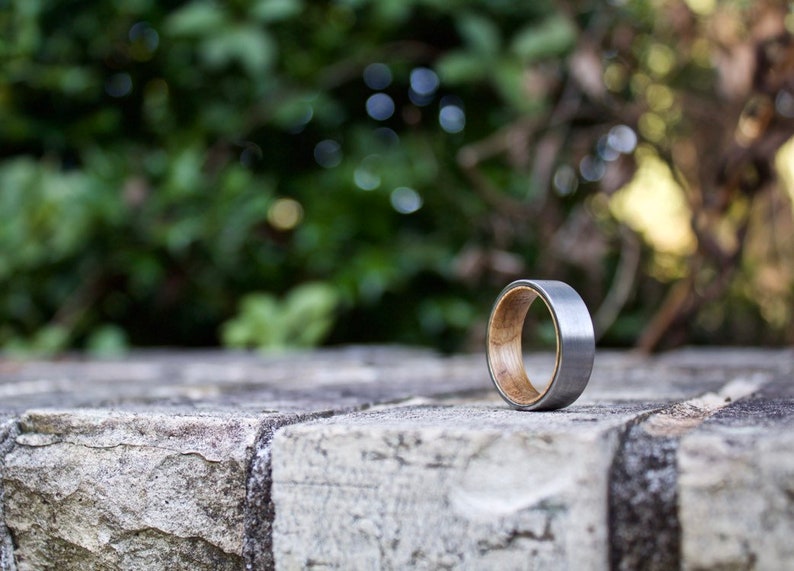 Mens Ring FREE Shipping Wooden Ring Wood Wedding Ring Wood Band Whiskey Barrel Ring Wood Wedding Band Mens Wooden Ring Wood Ring