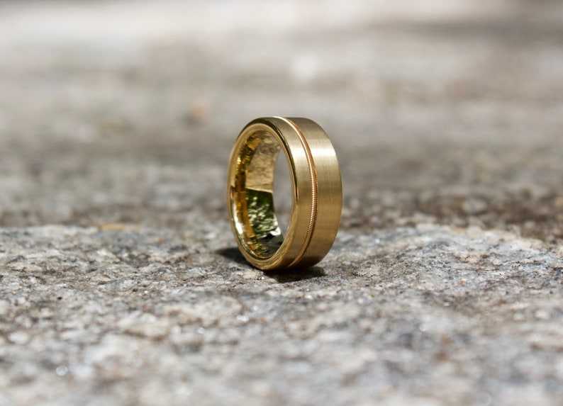 Guitar String Ring Gold Wedding Band Mens Ring Guitar Etsy