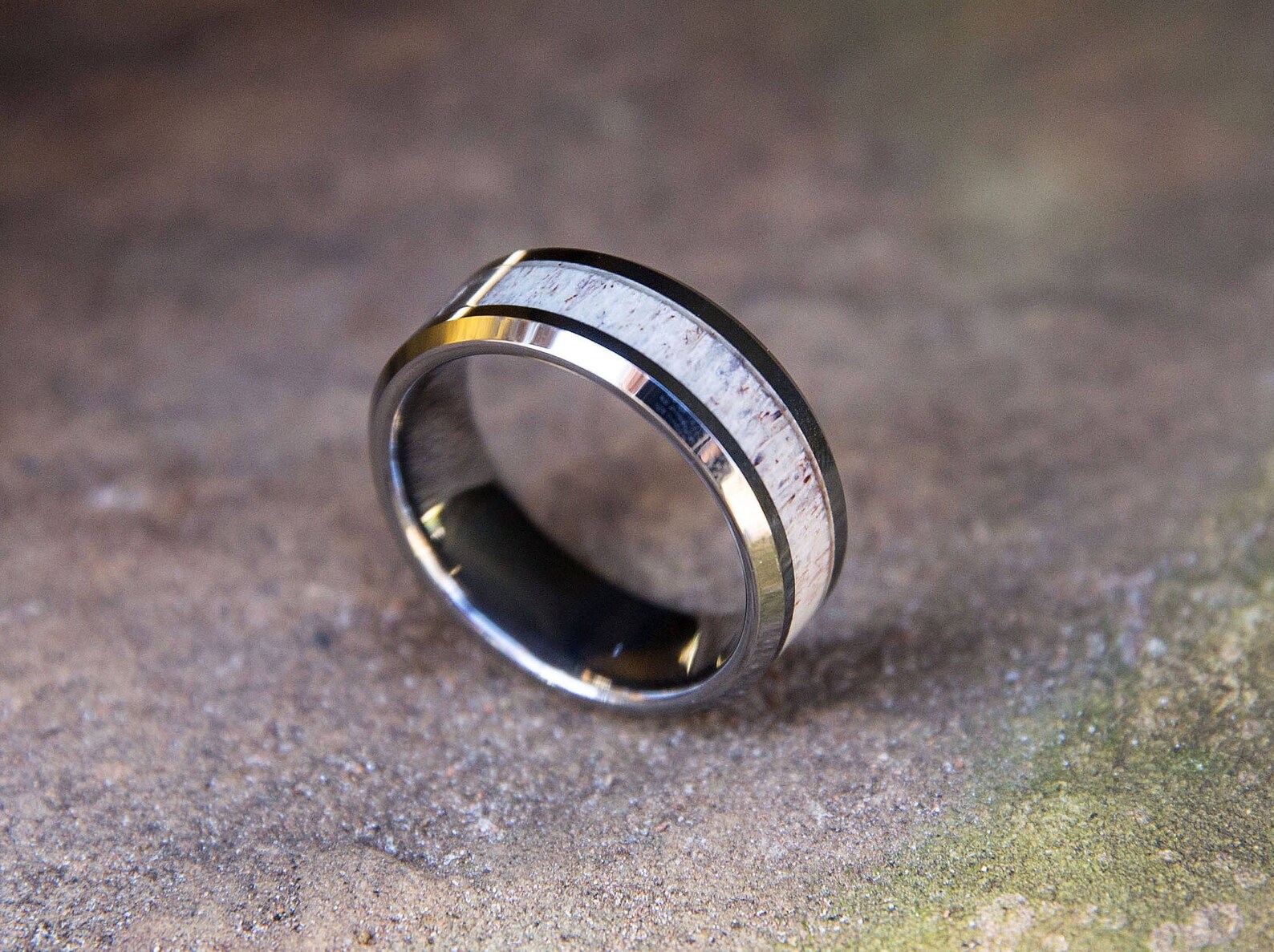 Antler Ring Mens Antler Ring Antler Wedding Band Mens Etsy