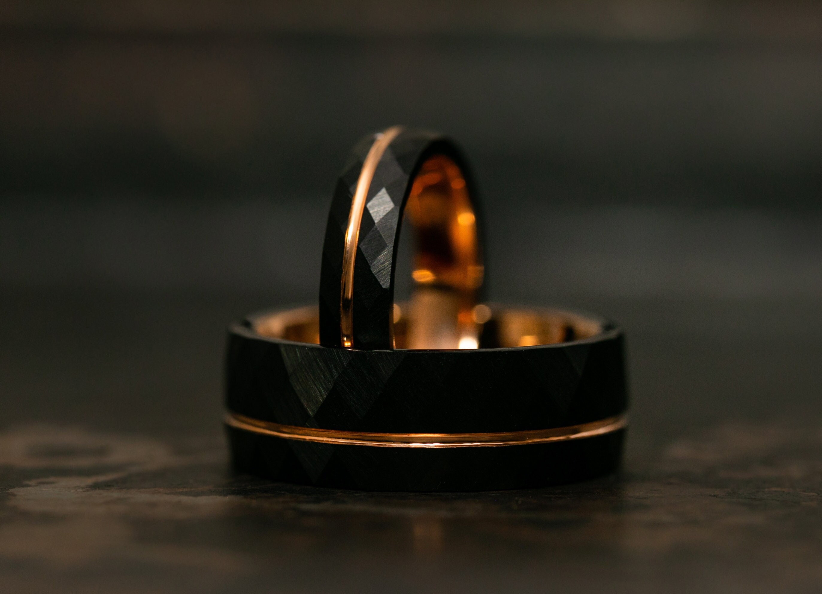 Japanese Platinum & Rose Gold Couple Rings JL PT 601