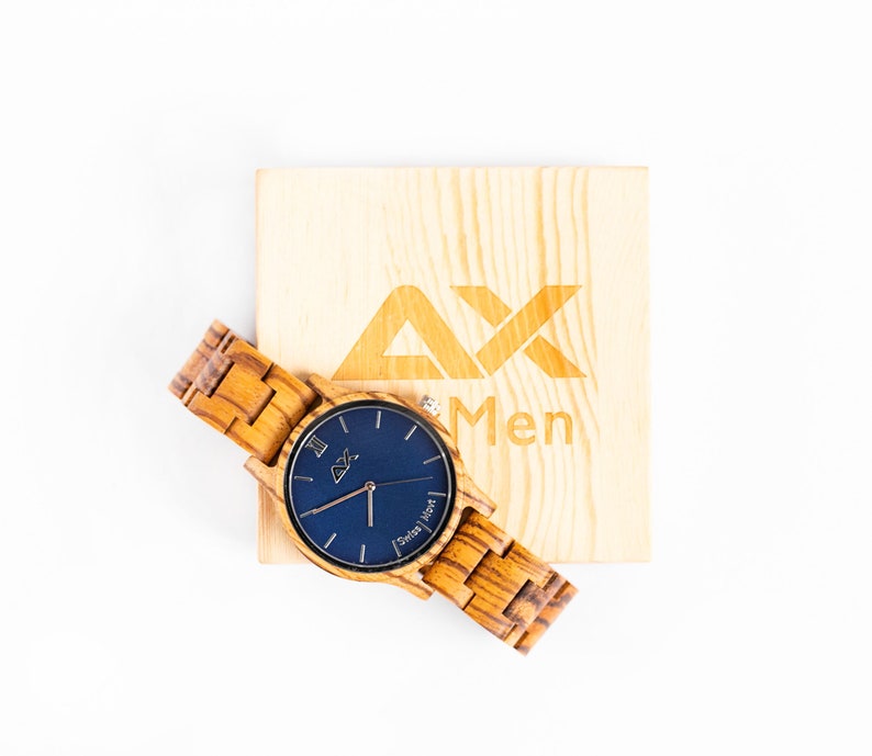 Mens Wood Watch, Wood Wrist Watch, Personalized Watch, Wooden Watches, Mens Watch, Wood Watch for Men, Engraved Wood Watch, Anniversary Gift image 6