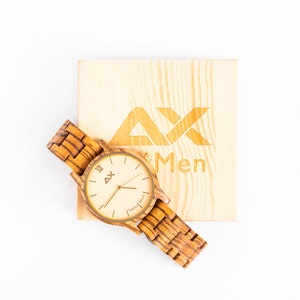 Wood Watch Men, Engraved Watch, Wood Wrist Watch, Wooden Watch, Personalized Wood Watch, 5 Year Anniversary, Watch Men, Mens Wrist Watch image 5