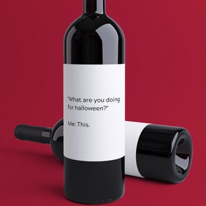 EDITABLE Halloween Wine Bottle Label Apothecary Label Bottle ...