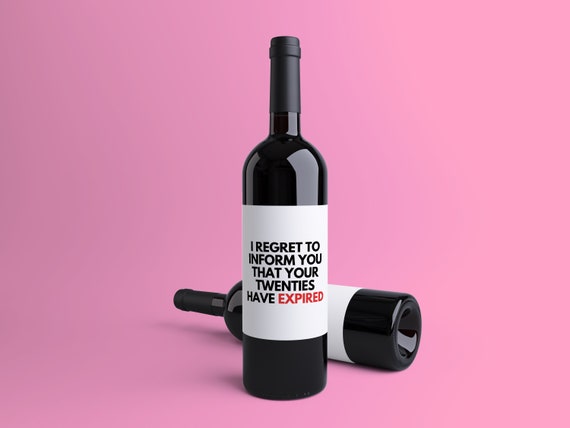 20 S Are Expired 30th Birthday Wine Label 30th Birthday Etsy