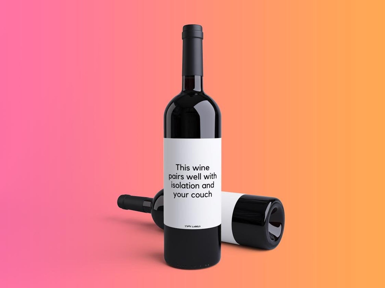 This Wine Pairs Well With Isolation and Your Couch Wine Label Etsy