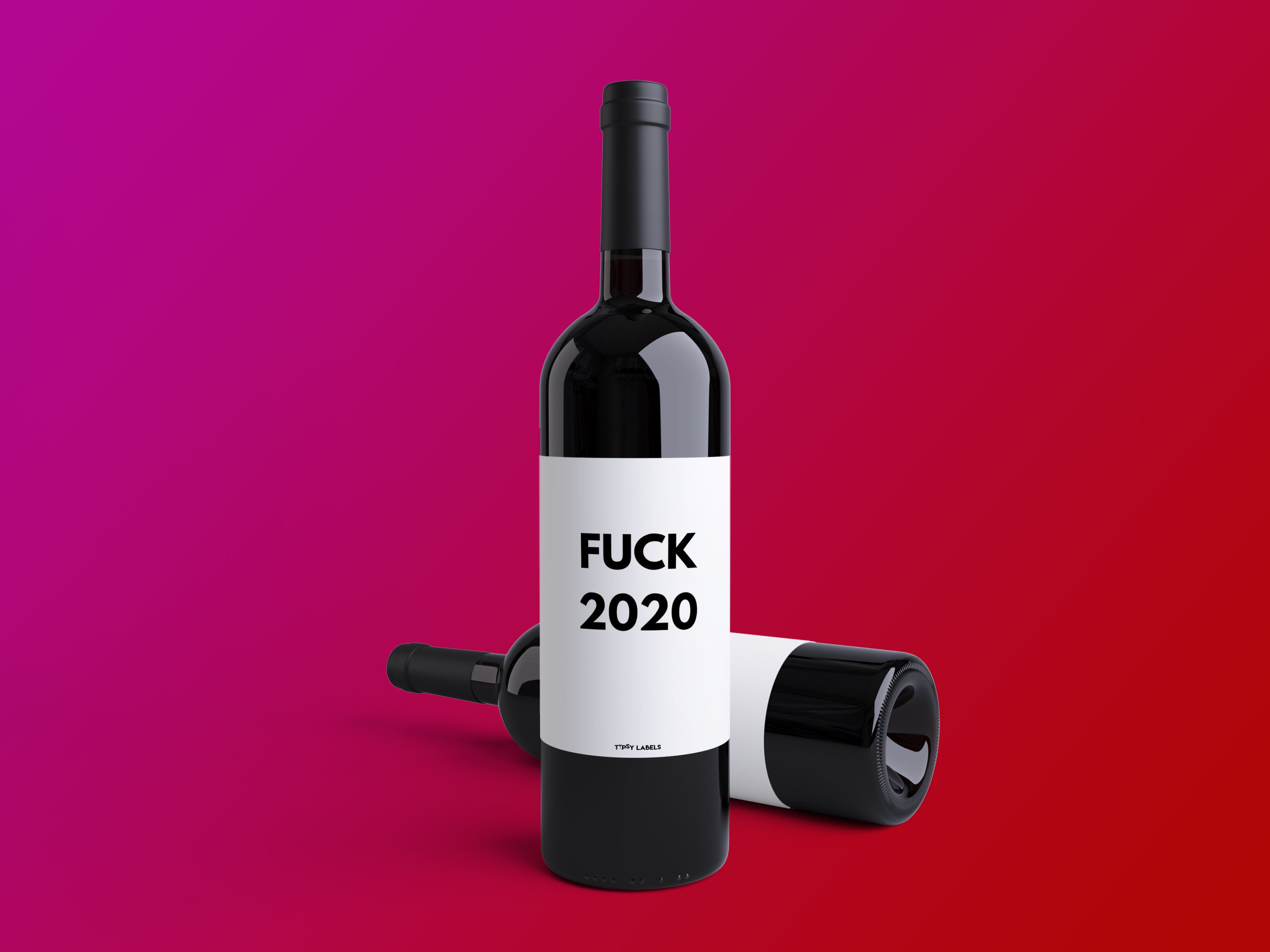Fuck 2020 Wine Label, Funny Quarantine Gift, Social Distancing Gift, gift for friend, break up gift, new year decor, 2021 decor