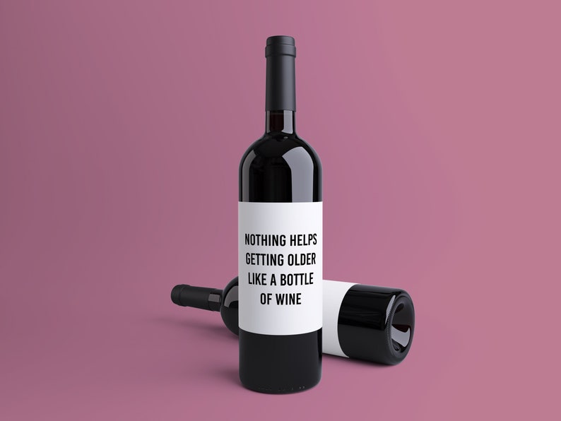 Birthday wine label Birthday gift Funny Birthday Giftfunny Etsy