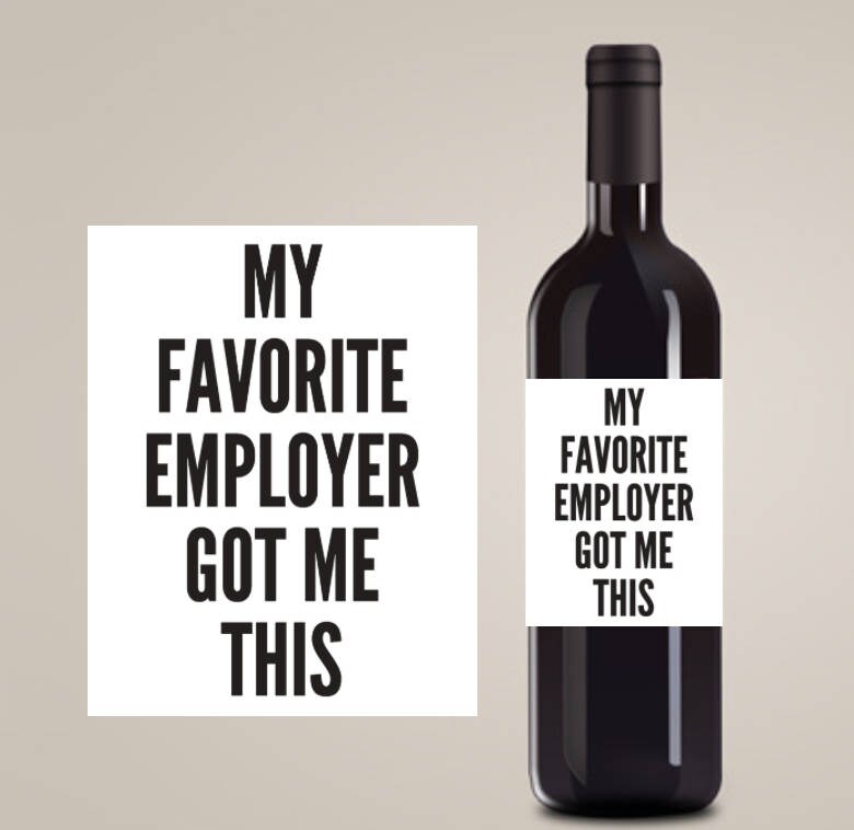 Boss Wine Label gift- Boss Appreciation Gift- Christmas Gift- Holiday Gift- Funny Wine Labels- Funny boss present- hosting gift- funny gift