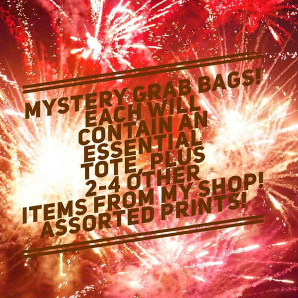 Mystery Grab Bags | Patriotic Prints and Patterns | Suprise Fun Items | Easy Giftable | Assorted Handmade Items | Independance Day