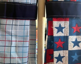 Patriotic Summer Hanging Towel, Handmade Gift, Tea Towel, Home Decor, Hand Towel, Dish Towel, Host Housewarming Gift, 4th of July,  America