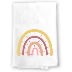 Boho Kitchen Towel | Folkulture Hand Towel | Moon Dish Tea Towel | Decorative Spring Summer Guest Bathroom Minimalistic Dishtowel