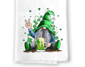 Saint Patrick's Day Home Decor | St. Patricks Decorative Towel |  Holiday Decoration | Shamrock Kitchen Towel | Bathroom Handmade Hand Towel