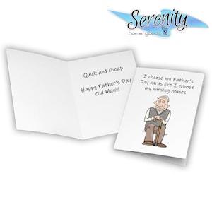 Carte de fête des pères drôle pour papa | Maison de retraite rapide et pas cher | Anniversaire de la fête des pères hilarant | Cartes de fête des pères | Cadeau fête des pères fils