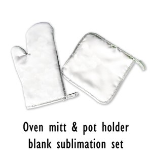 10 Pack White Oven Mitt and Pot Holder Sublimation Blanks Set Bulk Wholesale  Blank Sublimate Polyester 