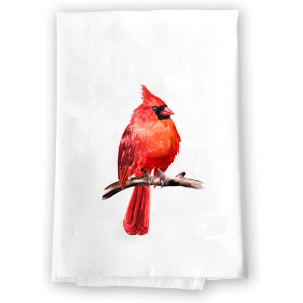 Decorative Kitchen and Bath Hand Towels | Red Cardinal | Home Decor | Spring Summer Hand Towel