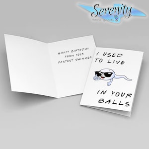 Je vivais dans vos couilles - Cadeaux pour la fête des pères - Carte de papa amusante - Cadeau pour papa meilleur mari Humour hilarant Saluer des blagues pour papa