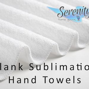 Toallas de sublimación para prensas de transferencia de calor en blanco / toalla de mano de baño y cocina sublimada 16x23 / toalla de tela de felpa / paquete de 10