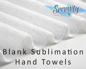 Sublimation towels for heat transfer press blanks | bath kitchen hand towel sublimate 16x23 | terry cloth towel | pack of 10