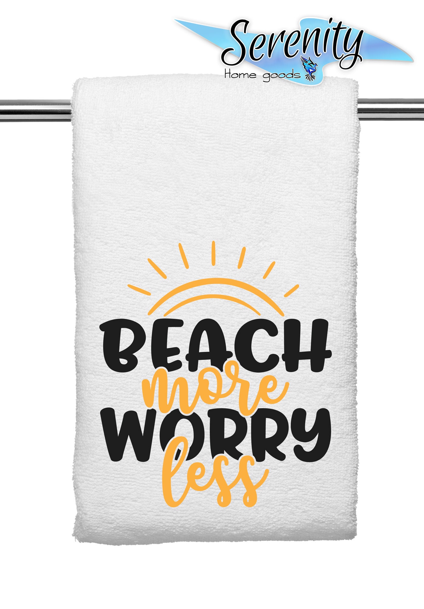 Summer Home Decor Decorative Kitchen and Bath Hand Towels Beach More Worry Less Spring Summer Fall Beach Accents Etsy