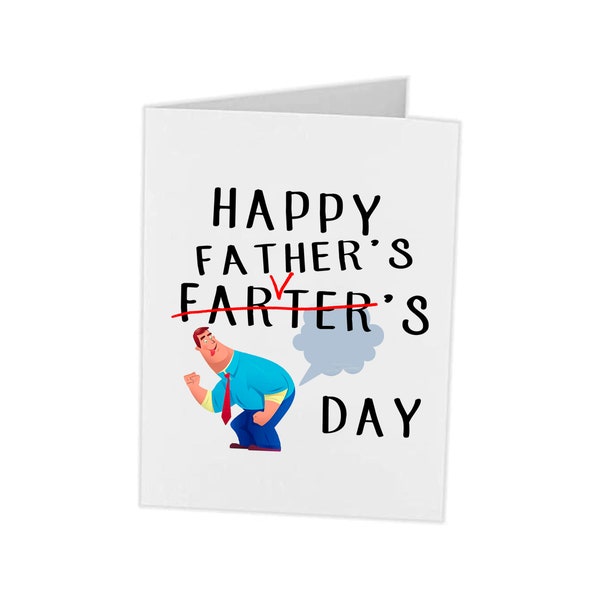 Funny Card For Dad | Happy Farters Day | Father's Day Birthday Hilarious | Fathers Day Cards | Father Day Card Gift