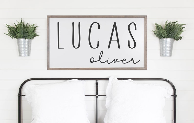 Nursery Name Sign Girl Boy Wood Signs Nursery Wall Decor Etsy
