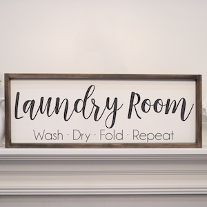 Laundry Room Sign | Laundry Room Decor | Laundry Sign | Farmhouse Decor | Wall Art | Rustic Home Decor | Shabby Chic | Rustic Decor