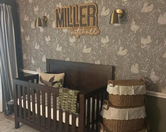 Large Custom Wood Name Sign, Nursery Name Sign, Boho Girl Name Sign, Above Crib Sign, Layered Baby Name Sign, Boy Name Sign, Cut Out Sign