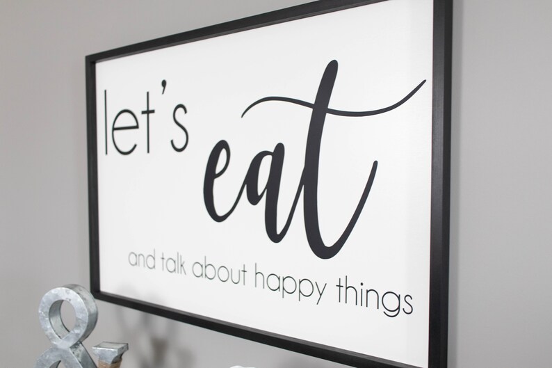Let's Eat Sign Eat Sign Farmhouse Kitchen Signs Kitchen Etsy Canada
