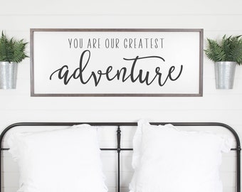 You Are Our Greatest Adventure Sign, Nursery Wood Signs, Nursery Decor, Farmhouse Sign, Nursery Wall Art, Kids Room Decor, Baby Shower Gift