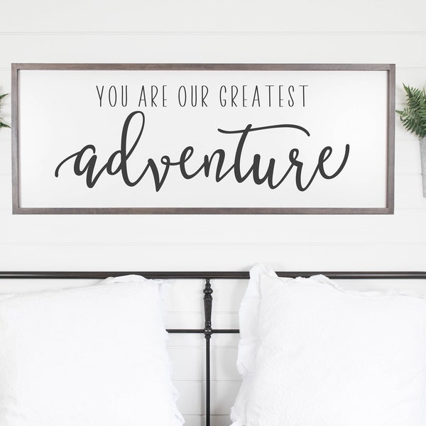 You Are Our Greatest Adventure Sign, Nursery Wood Signs, Nursery Decor, Farmhouse Sign, Nursery Wall Art, Kids Room Decor, Baby Shower Gift