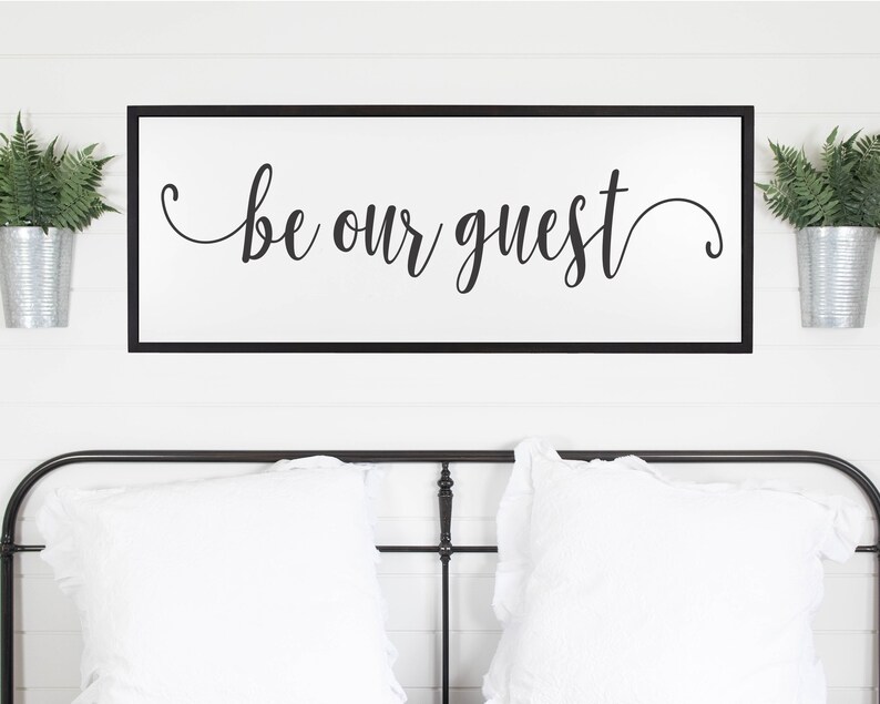 Be Our Guest Sign Guest Room Sign Guest Room Wall Decor Etsy
