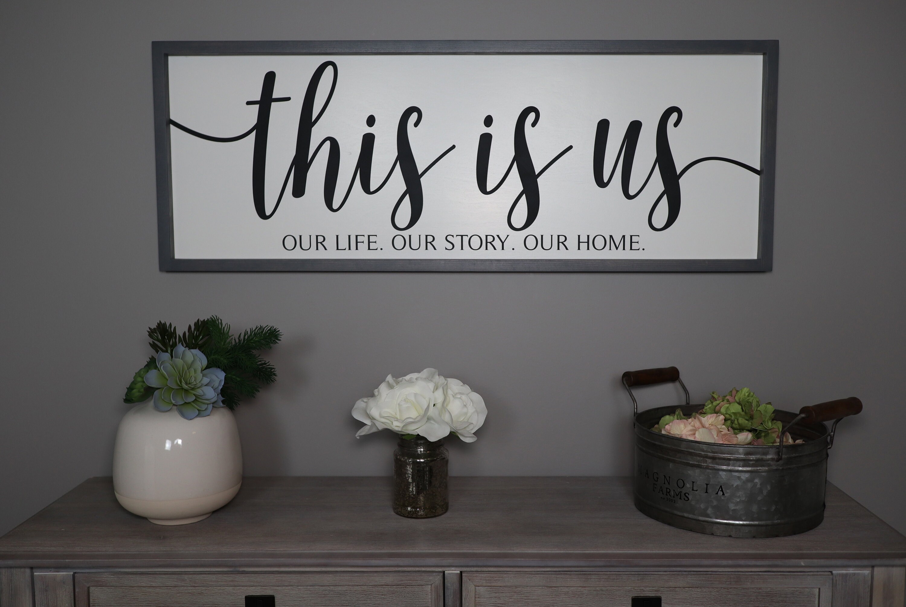 This Is Us Sign Our Life Our Story Our Home Sign Framed Wood Etsy