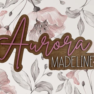 Large Custom Wood Name Sign, Nursery Name Sign, Boho Girl Name Sign, Above Crib Sign, Layered Baby Name Sign, Boy Name Sign, Cut Out Sign
